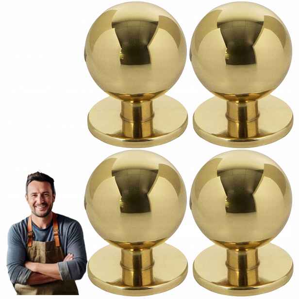 Nábytková Úchytka Knoflík Zalla Zlatý Lesk 4ks