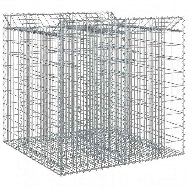 vidaXL Gabionový vyvýšený záhon 2 ks 100 x 100 x 100 cm Stříbrná
