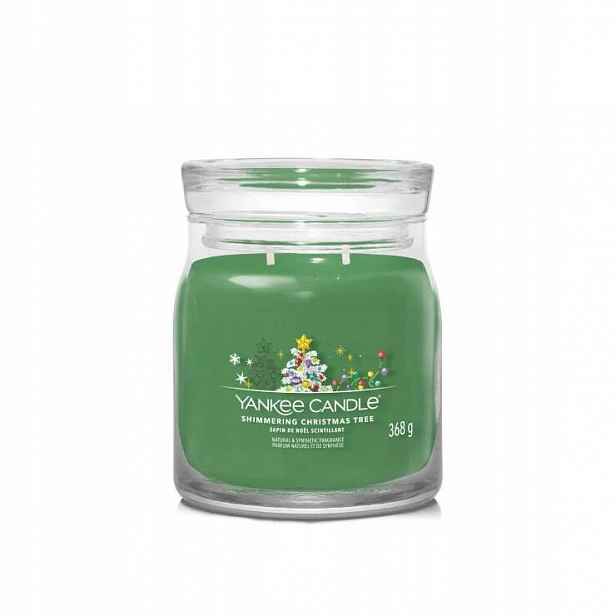Yankee Candle Shimmering Christmas Tree střední sójová svíčka s dvěma knoty 368