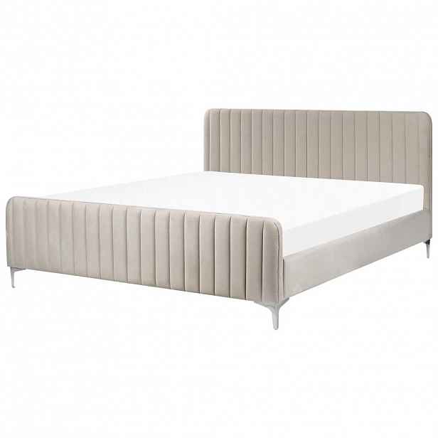 Beliani ČALOUNĚNÁ POSTEL 180/200 cm Taupe Lunan