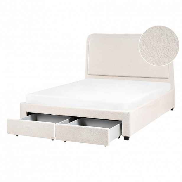 Beliani POSTEL 140/200 cm Krémově bílá Sardent