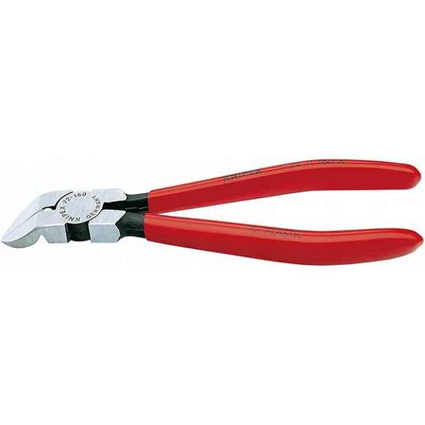 Boční štípací kleště na plast ohnuté 45, 160 mm Knipex