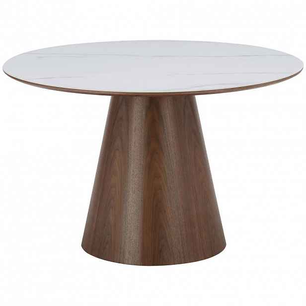 Livetastic JÍDELNÍ STŮL, bílá, barvy vlašských ořechů, 120/120/75 cm