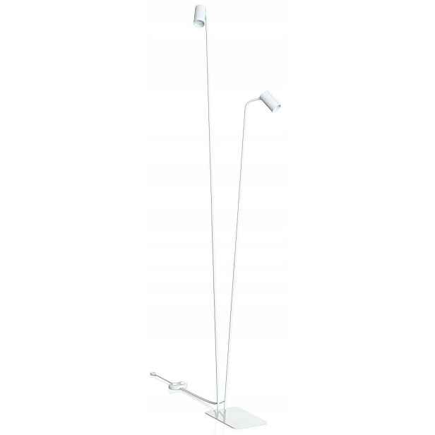 Stojací lampa do obývacího pokoje Moderní podlahová lampa Mono Bílá 2xGU10 216 cm