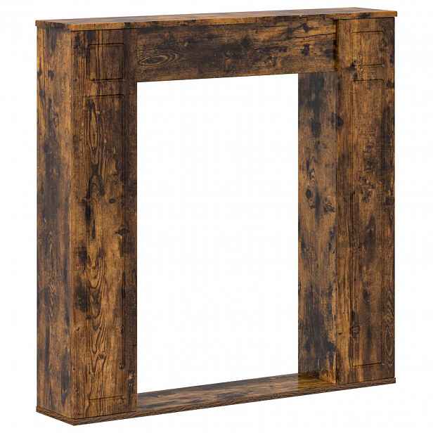 vidaXL Rám krbu Kouřový dub 100 x 20 x 100 cm Kompozitní dřevo