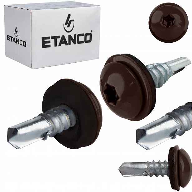 Šrouby do kovu Torx 5 mm 5,5 x 19 mm Ral 8017 250 ks Etanco GT5 Ph Z14