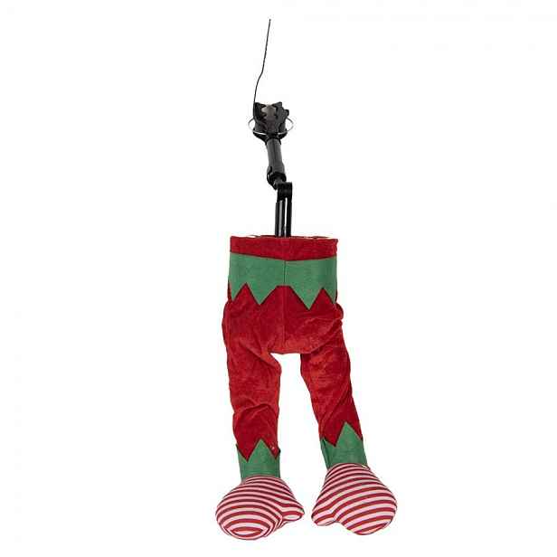 Vánoční dekorace Elfovo hýbající se nohy - 21*13*59 cm / 3*AA Clayre & Eef
