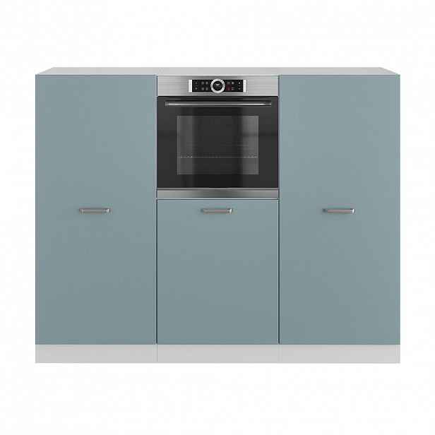 Vicco KUCHYŇSKÝ BLOK R-Line Modrošedá/bílá 180 cm bez pracovní desky
