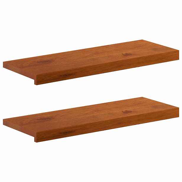 vidaXL Schodové nášlapy 2 ks 80 x 25 x 2 cm Hnědá Masivní dubové dřevo