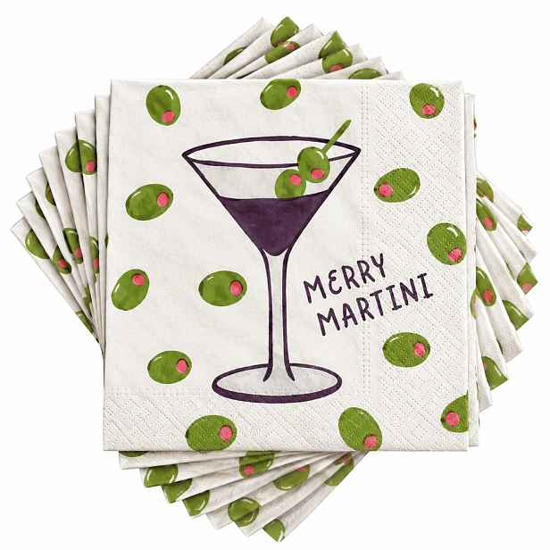 APRÈS Papírové ubrousky "Merry Martini" 20 ks