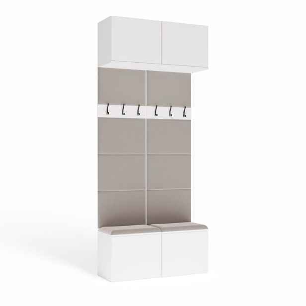 TP Living Předsíňová stěna HAGA 2W 100 cm bílá