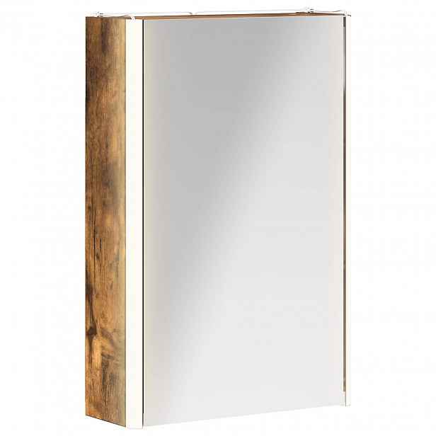 vidaXL Koupelnová zrcadlová skříň Kouřový dub 33 x 11,5 x 50 cm