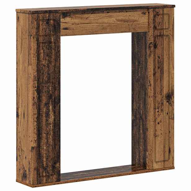 vidaXL Rám krbu Staré dřevo 100 x 20 x 100 cm Kompozitní dřevo