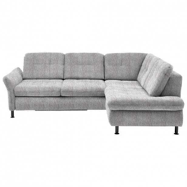 Beldomo Style ROHOVÁ SEDAČKA, textil, světle šedá