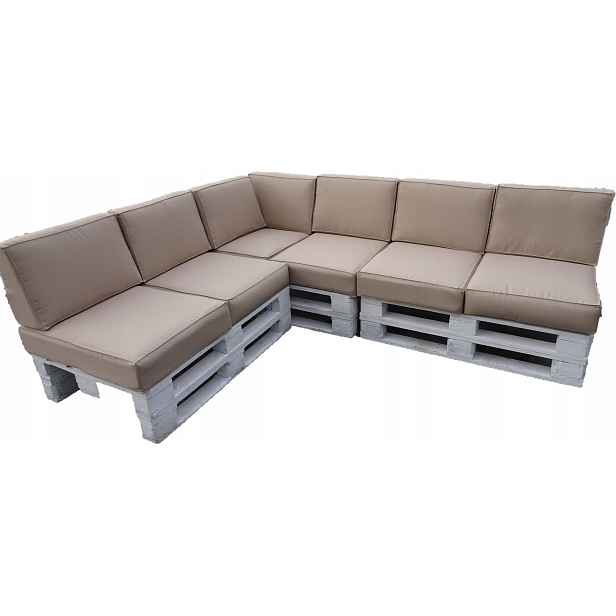 Polštáře na tři Europalety 13 ks ks 80 x 60 Silver cappuccino