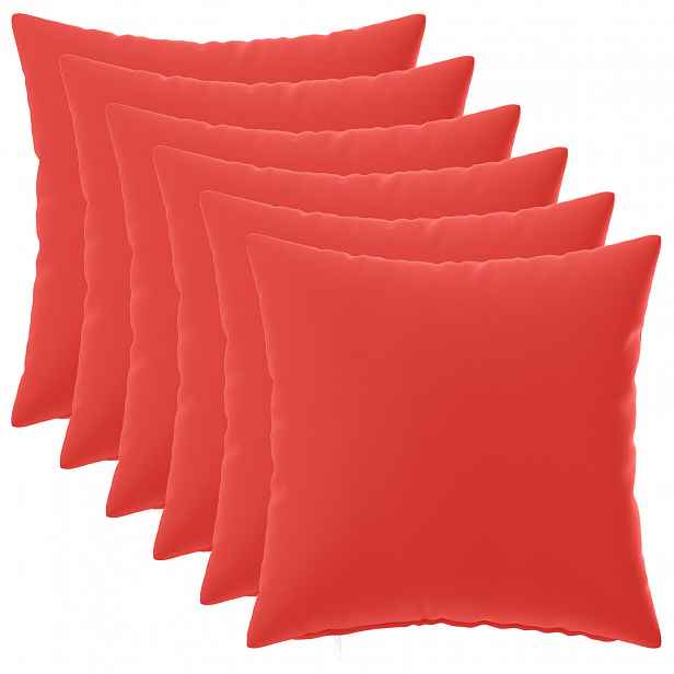 vidaXL Povlak na polštář 6 pcs HEERLEN Červená 35 x 35 cm Polyester