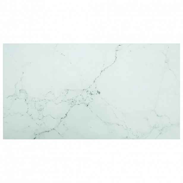 vidaXL Stolní deska bílá 120x65 cm 8 mm tvrzené sklo mramorový design