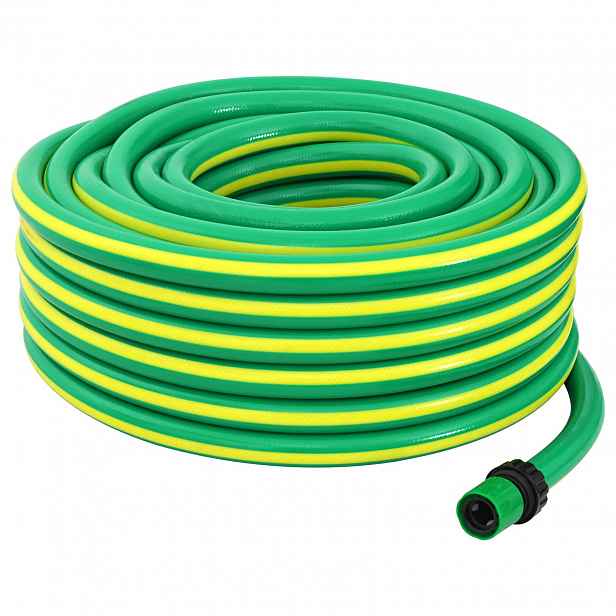 vidaXL Zahradní hadice 5-vrstvá Zelená a žlutá 3/4'' 50 m PVC