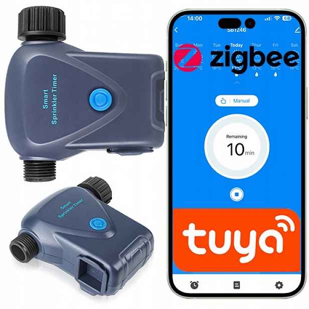 Zavlažovací ventil ZigBee Tuya s měřením vody, rozvrhem a IP66