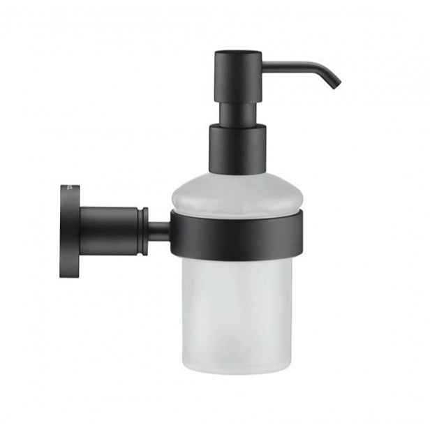 Duravit D-Code - Dávkovač mýdla s držákem, sklo/matná černá 0099164600