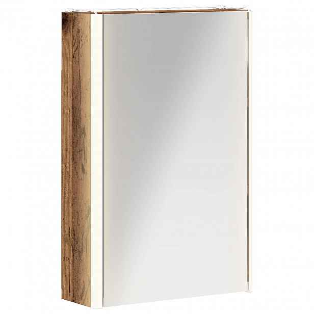 vidaXL Koupelnová zrcadlová skříň Staré dřevo 33 x 11,5 x 50 cm
