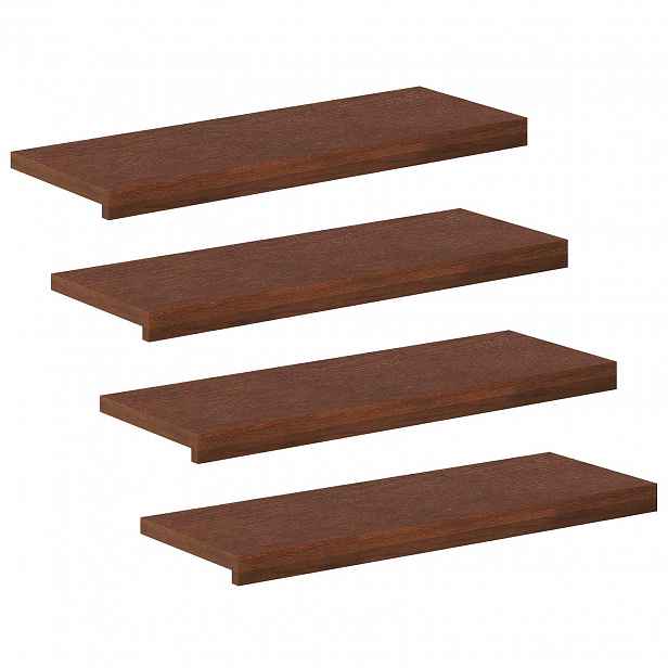 vidaXL Schodové nášlapy 4 ks 70 x 25 x 2 cm Tmavě hnědá