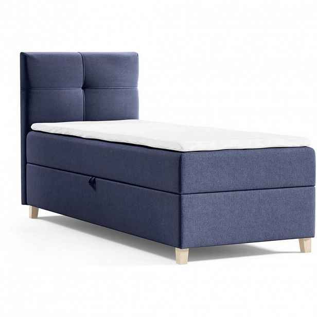 Beautysofa ČALOUNĚNÁ postel Helen Mini 93/206/106, tmavě modrá