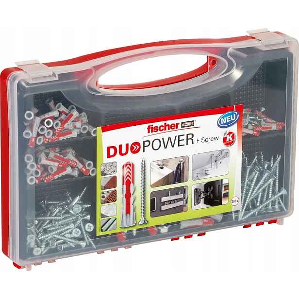 Fischer Duopower hmoždinky šrouby sada 280ks