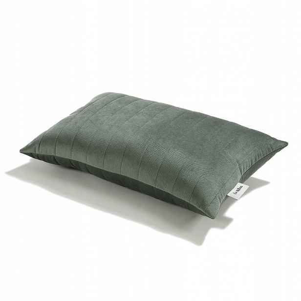 Khaki Elegantní Vysoká Polštář XL Sametová prošívaná 40x60 cm Velv La Millou