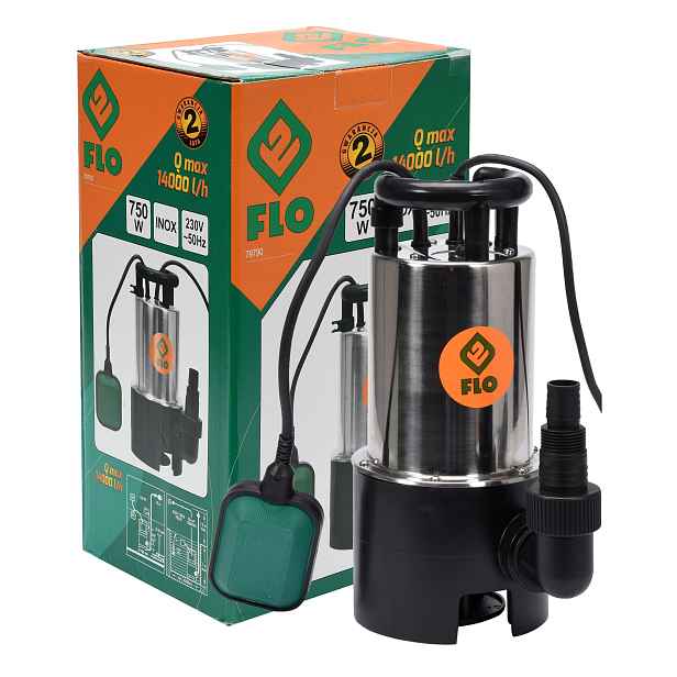 Ponořitelné Čerpadlo Na Špinavou Vodu Inox 750W 79790 Flo