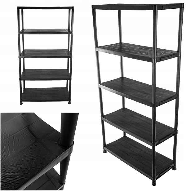 Skladovací Regál 180x90x40 cm 175 kg Garážový 5-ÚROVŇOVÝ Pro Sklep Polička