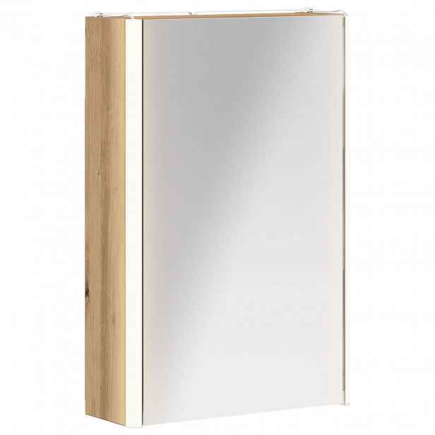 vidaXL Koupelnová zrcadlová skříň Dub artisan 33 x 11,5 x 50 cm