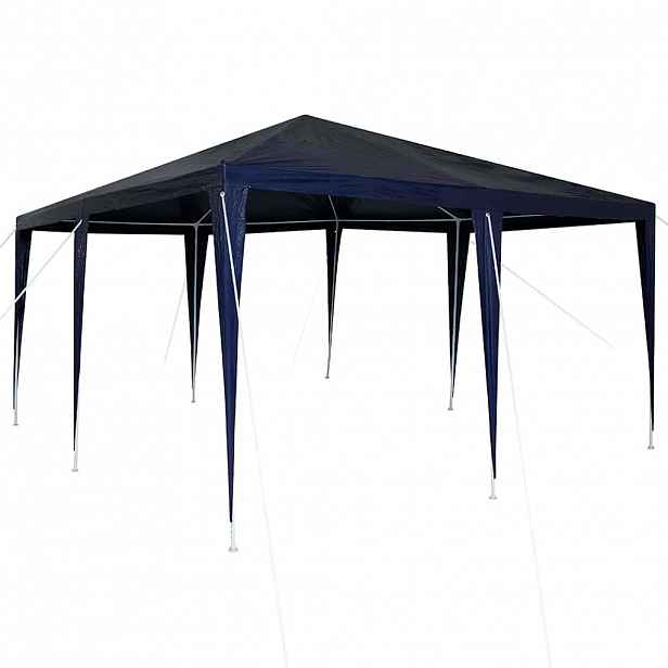 vidaXL Party Stan Modrá 400 x 400 x 266 cm Polyethylen a ocel