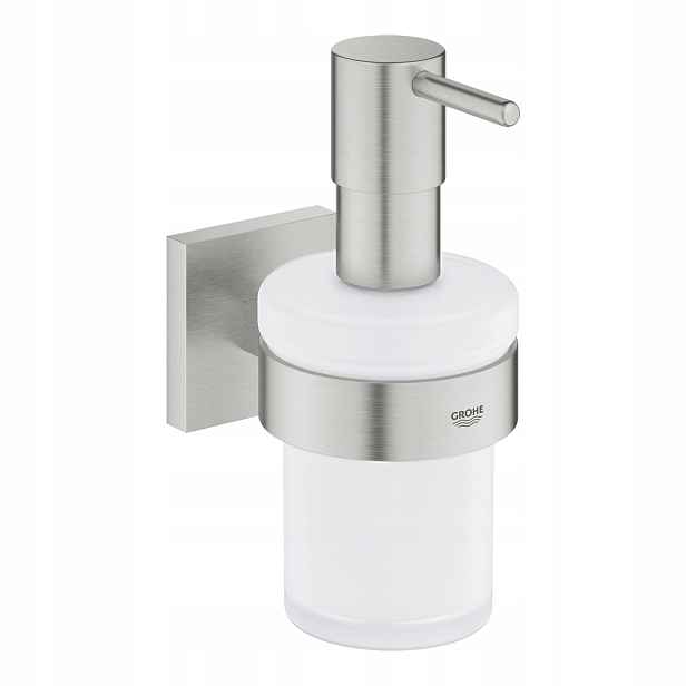 Dávkovač mýdla Grohe SuperSteel skryté upevnění, lepidlo nebo kolíčky 41098DC0
