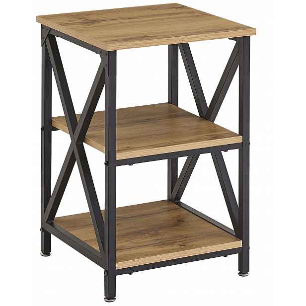 Regál Noční Pomocný Stolek Retro Loft Industriální 60 CM
