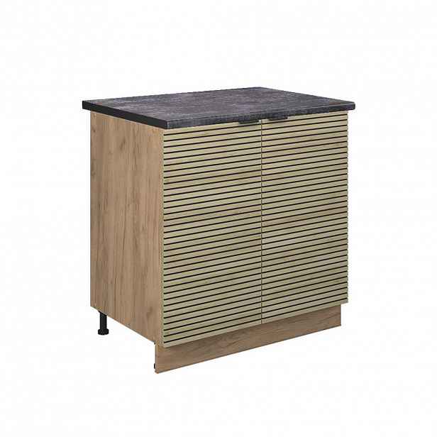 Vicco SPODNÍ SKŘÍŇKA KUCHYŇSKÉ LINKY Fame-Line Dubový panel 80 cm s policí, PD Antracit