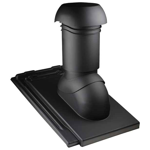 Ivt Větrací Komín 125 MM Tondach Figaro 11 Planoton Angoba Antracit