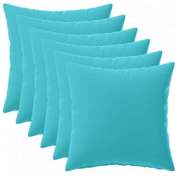 vidaXL Povlak na polštář 6 pcs HEERLEN Tyrkysová 35 x 35 cm Polyester
