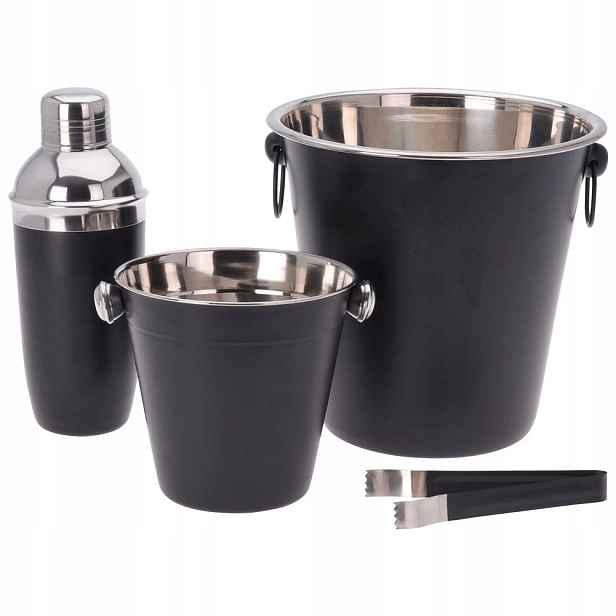 Barová sada s Shakerem Ocelová Černá Robustní Excellent Houseware 4 el.