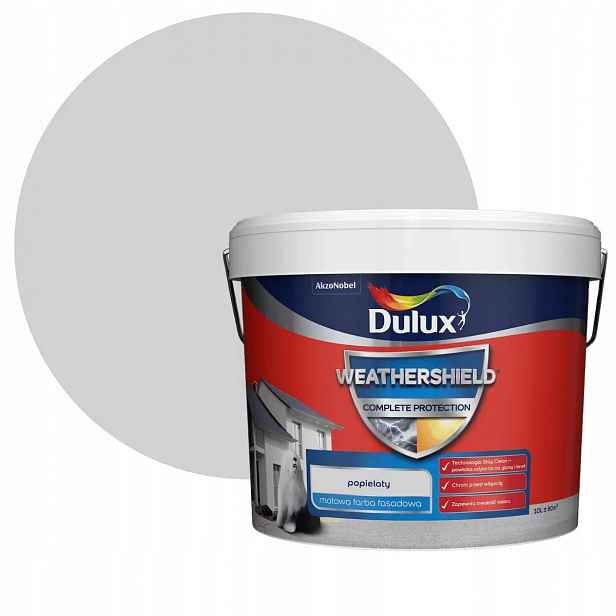 Dulux Weathershield Complete Protection Popelavý 10L Barva Na Fasádu