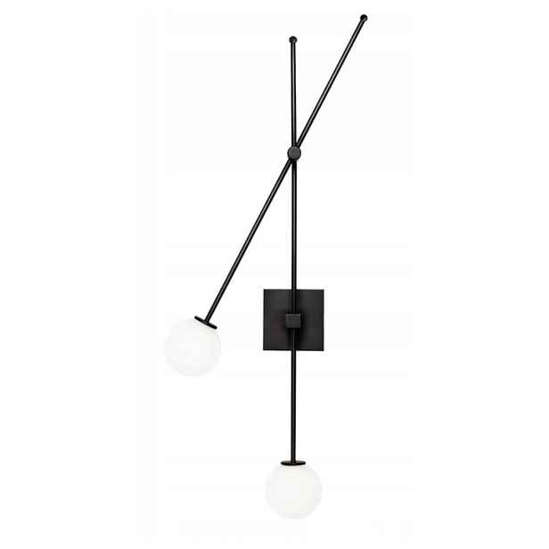 Nástěnné Svítidlo Lampa Černá Bílá Koule Loft Industriální 2xG9 Toolight