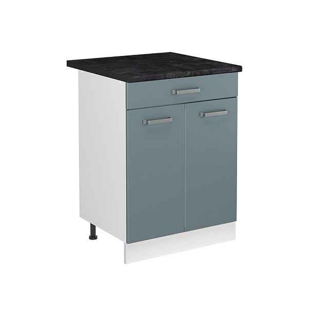 Vicco SKŘÍŇKA POD DŘEZ R-Line, Modrošedá/Bílá, 60 cm pracovní deska Antracit