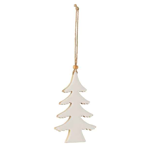 Závěsná dřevěná dekorace stromek - 8*1,5*14cm J-Line by Jolipa