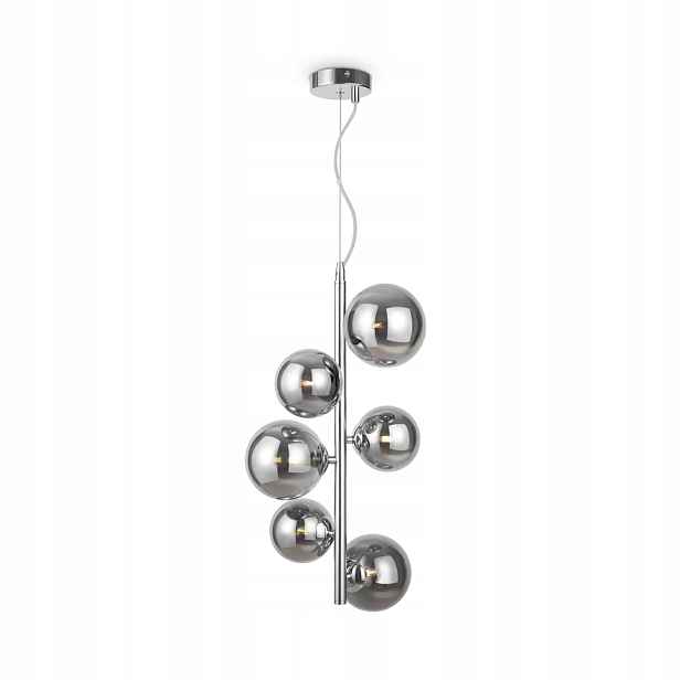 Maytoni Závěsná lampa chromová Dallas 6-bodová Ø29 cm skleněné koule