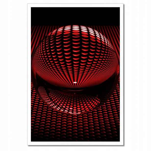 Plakáty v rámu 40x60 Červená koule Disco