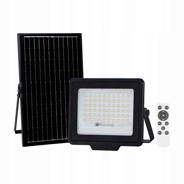 Solární Led reflektor 200W Černý IP65 Norla Neutrální 4000K