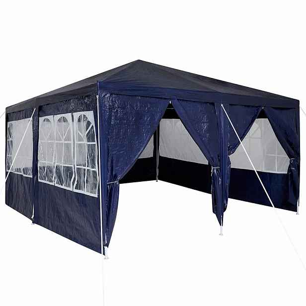 vidaXL Party Stan 400 x 400 x 266 cm Modrá Polyethylen