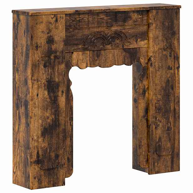 vidaXL Rám krbu Kouřový dub 93 x 20 x 89 cm Kompozitní dřevo