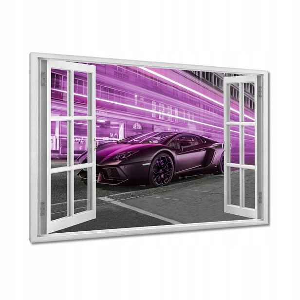Obrazy 90x60 Fialové sportovní auto