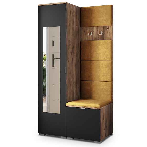 MASSENO MODERNÍ PŘEDSÍŇOVÁ SESTAVA VIRA, 95/181/51 cm, dub Lefkas